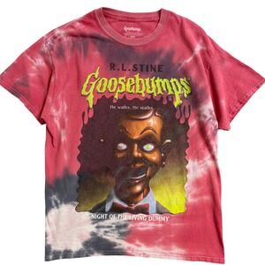 Goosebumps R.L. Stine Night of the Living Dummy Tie Dye Shirt Mens Medium Red